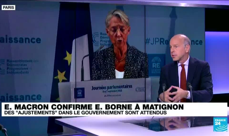Emmanuel Macron confirme Elisabeth Borne à Matignon, "ajustements" ministériels en vue