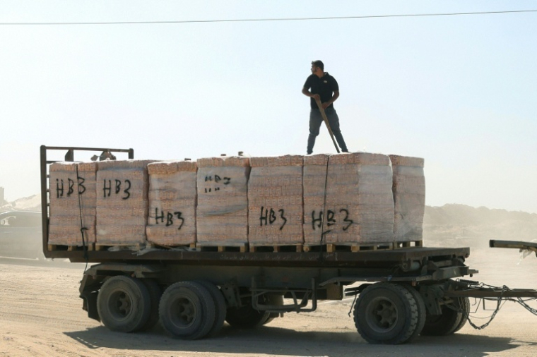 De l'aide alimentaire à Gaza, le 27 octobre 2025 ( AFP / BASHAR TALEB )