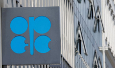 Une vue montre le logo de l'Organisation des pays exportateurs de pétrole (Opep) à l'extérieur de son siège à Vienne