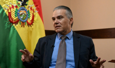 Le vice-ministre bolivien chargé des substances controlées Ernesto Justiniano à La Paz, le 21 novembre 2025 en Bolivie ( AFP / Aizar RALDES )