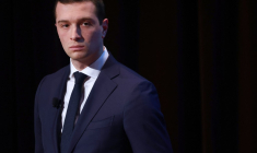 Jordan Bardella à Paris, le 21 mars 2023. ( AFP / THOMAS SAMSON )