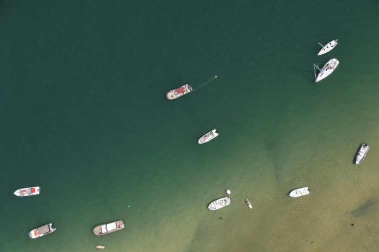 Des bateaux dans le bassin d'Arcachon à Lège-Cap-Ferret, en Gironde, le 4 août 2018 ( AFP / MEHDI FEDOUACH )