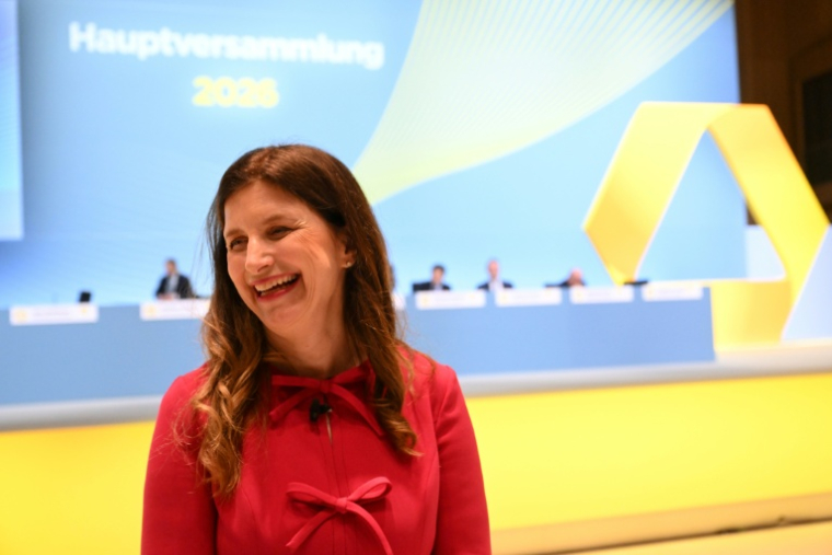 La présidente du directoire de Commerzbank Bettina Orlopp lors de l'AG d'actionnaires à Wiesbaden, le 20 mai 2020 ( AFP / Kirill KUDRYAVTSEV )