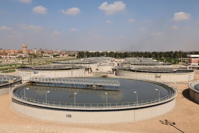 Vue de la station d'épuration de Gabal el-Asfar à al-Khanka, à environ 35 kilomètres au nord-est du Caire, en Egypte, le 18 octobre 2022 ( AFP / Khaled DESOUKI )