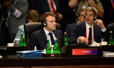Le président français Emmanuel Macron lors du sommet du G20, à Nusa Dua, en Indonésie