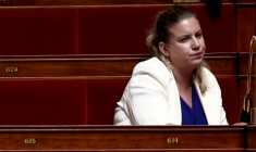 La cheffe de file des députés LFI Mathilde Panot le 28 mai 2025 à l'Assemblée nationale à Paris ( AFP / Thibaud MORITZ )