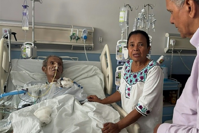 Image fournie le 27 mai 2026 par le gouvernement nicaraguayen via le média officiel El 19 Digital, et dont l'authenticité n'a pu être vérifiée, du leader indigène emprisonné Brooklyn Rivera dans un lit d'hôpital au Fernando Velez Paiz à Managua, au Nicaragua ( El 19 DIGITAL / Handout )
