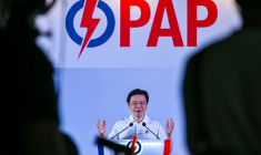 Le Premier ministre singapourien Lawrence Wong, le 1er mai 2025 à Singapour ( AFP / Roslan RAHMAN )