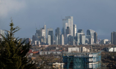 L'horizon londonien avec le quartier financier à l'arrière-plan