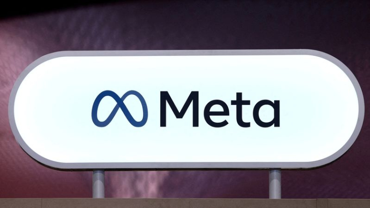 Le logo de Meta est visible au parc des expositions de la Porte de Versailles à Paris