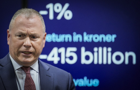 Nicolai Tangen, à Oslo, le 24 avril 2025 ( NTB / STIAN LYSBERG SOLUM )