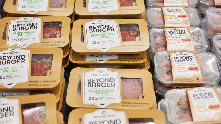 Des produits Beyond Meat dans un supermarché américain. (Crédit:  / Adobe Stock)