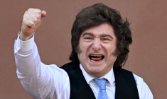 Javier Milei, à  Buenos Aires, le 25 mai 2026 ( AFP / LUIS ROBAYO )