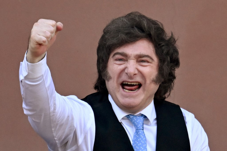 Javier Milei, à  Buenos Aires, le 25 mai 2026 ( AFP / LUIS ROBAYO )
