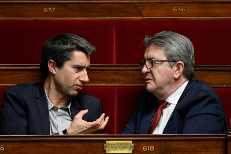 François Ruffin et Jean-Luc Mélenchon à l'Assemblée nationale à Paris, le 5 février 2019 ( AFP / Bertrand GUAY )