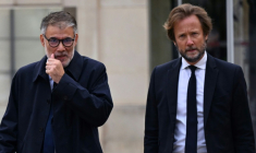 Olivier Faure (g) et Boris Vallaud, à l'Hôtel Matignon, à Paris, le 4 septembre 2025 ( AFP / Bertrand GUAY )