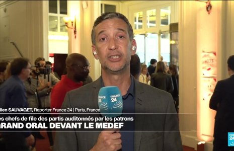 Législatives : devant les patronat, la gauche se défend, le RN veut rassurer