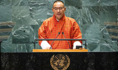 Le Premier ministre du Bhoutan, Tshering Tobgay, s'adresse à la 79e Assemblée générale des Nations Unies au siège de l'ONU
