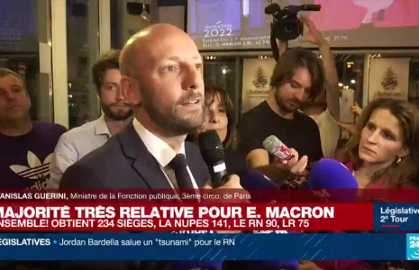 Législatives : le ministre Stanislas Guerini annonce sa victoire à Paris