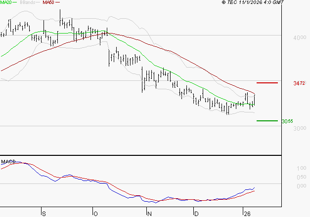 TECHNIP ENERGIES NV : L'analyse ne suggère pas de baisse à moyen terme