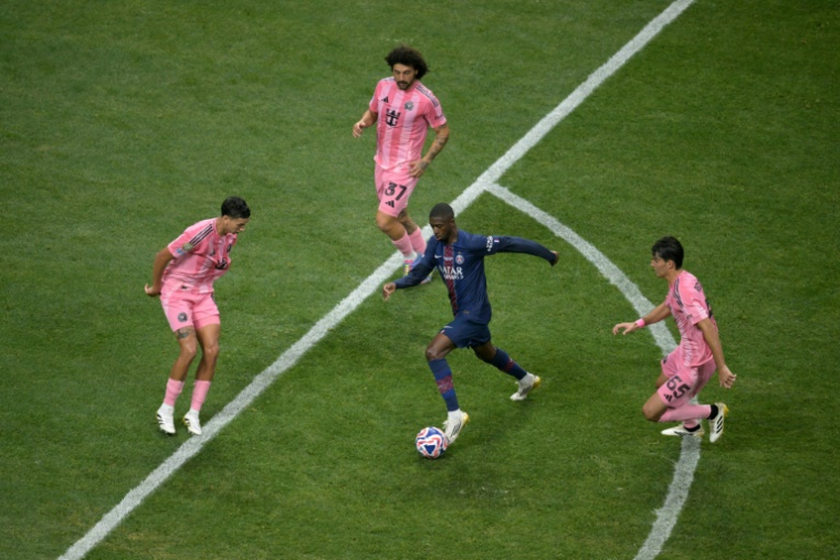 L'attaquant français du PSG Ousmane Dembélé lors du huitième de finale du Mondial des clubs entre le Paris-Saint-Germain et l'Inter Miami à Atlanta le 29 juin 2025 ( AFP / JUAN MABROMATA )