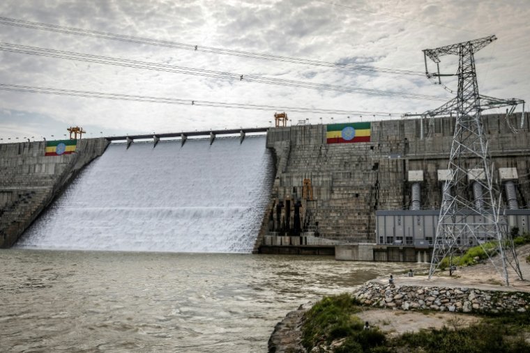 Une vue générale du Grand barrage de la Renaissance éthiopienne (GERD) avant sa cérémonie officielle d'inauguration à Guba, le 9 septembre 2025 ( AFP / Luis TATO )
