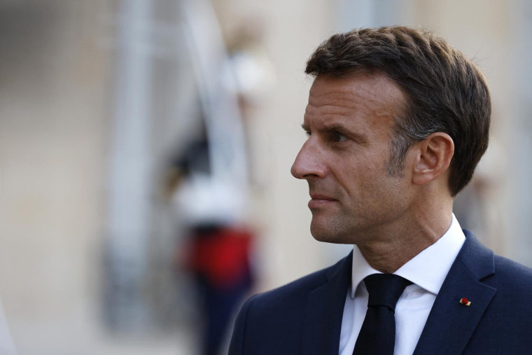 Emmanuel Macron à l'Elysee à Paris le 12 septembre 2022. ( AFP / LUDOVIC MARIN )