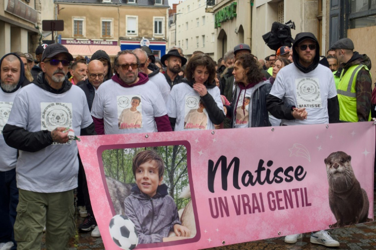 Marche en mémoire de Matisse, le 4 mai 2024 à Châteauroux ( AFP / GUILLAUME SOUVANT )