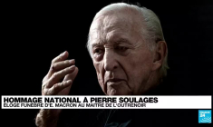 Hommage national à Pierre Soulages en présence d'Emmanuel Macron