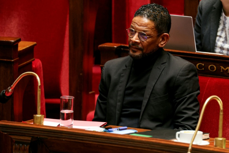 Le député LFI Jean-Philippe Nilor à l'Assemblée nationale, à Paris, le 29 octobre 2026 ( AFP / Thomas SAMSON )
