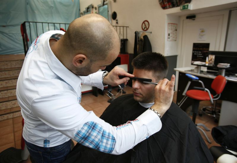 Un salon de coiffure en Allemagne