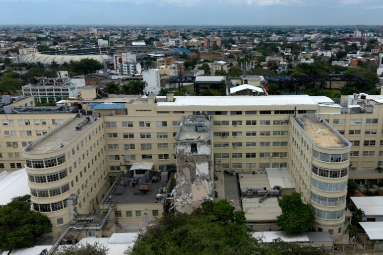 Vue aérienne de l'Hôpial del Valle à Cali, en Colombie, le 12 août 2026 ( AFP / Joaquín SARMIENTO )