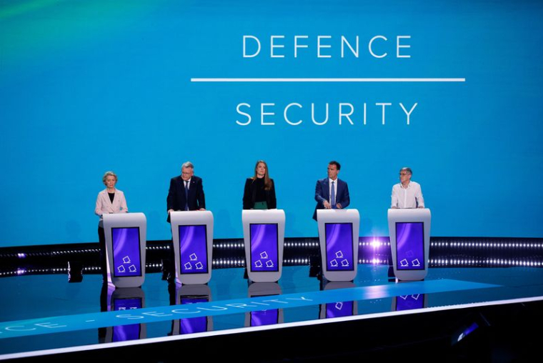 Débat entre les principaux candidats avant les élections européennes, à Bruxelles