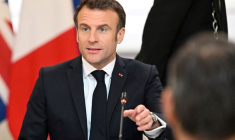 Emmanuel Macron lors d'un sommet franco-britannique à Paris