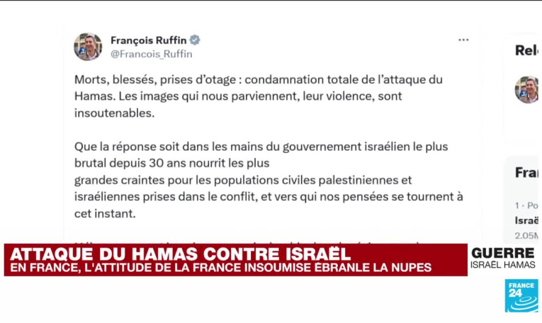 Attaques du Hamas sur Israël : l'attitude de La France insoumise ébranle la Nupes