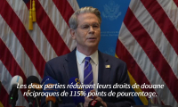 Les USA et la Chine vont abaisser de 115 points de pourcentage leurs droits de douane punitifs