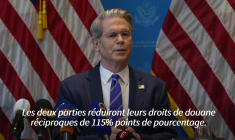 Les USA et la Chine vont abaisser de 115 points de pourcentage leurs droits de douane punitifs