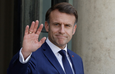 Emmanuel Macron à Paris, le 12 juin 2025. ( AFP / GEOFFROY VAN DER HASSELT )