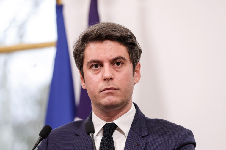 Gabriel Attal à Paris le 21 février 2024. ( POOL / TERESA SUAREZ )