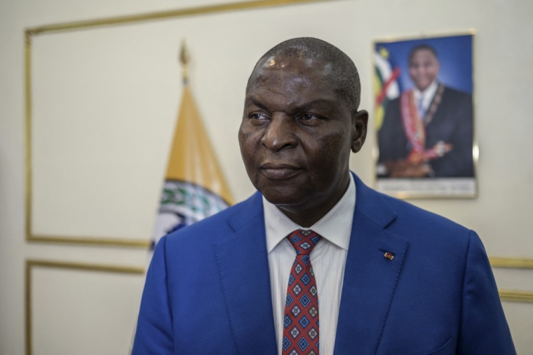 Faustin Archange Touadéra à Bangui, le 9 août 2023. ( AFP / BARBARA DEBOUT )