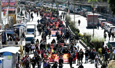 Manifestation contre le gouvernement du président Rodrigo Paz, le 10 juin 2026 à La Paz, en Bolivie ( AFP / AIZAR RALDES )
