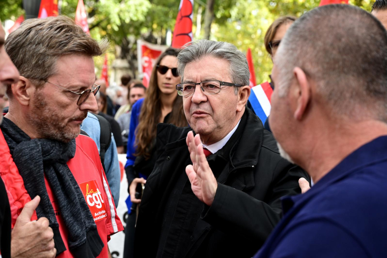 Jean-Luc Mélenchon le 20 septembre à Marseille. ( AFP / Nicolas TUCAT )