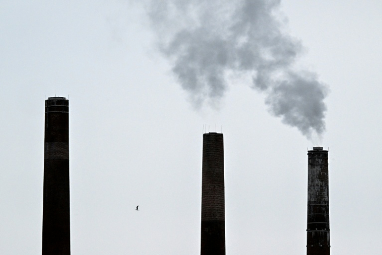 Des cheminées d'un site industriel en Allemagne à Mainz le 5 janvier 2026 ( AFP / Kirill KUDRYAVTSEV )