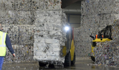 Un site de recyclage de Paprec à La Courneuve. ( AFP / MIGUEL MEDINA )