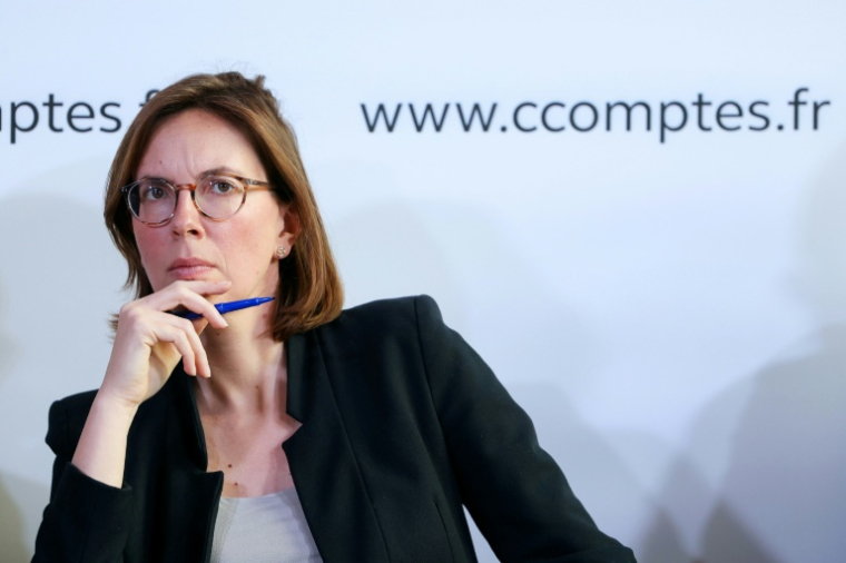 Amélie de Montchalin, première présidente de la Cour des comptes, le 25 mars 2026 à Paris ( AFP / Thomas SAMSON )