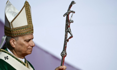 Le pape Léon XIV célèbre le 3 août 2025 à Rome une messe en plein air devant plus d'un million de jeunes, point culminant d'un pèlerinage qui a attiré des catholiques du monde entier. ( AFP / Filippo MONTEFORTE )