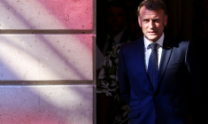 Le président français Emmanuel Macron à l'Elysée à Paris le 12 juillet 2025 ( POOL / Tom Nicholson )