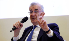 Le gouverneur de la banque centrale française, M. Villeroy de Galhau