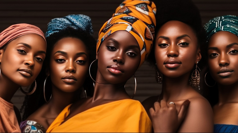 Le tissu wax est devenu populaire en raison de ses couleurs vives. (crédit : Adobe Stock / photo générée par IA)