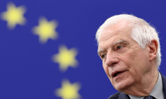 Josep Borrell, à Strasbourg, le 24 avril 2024 ( AFP / FREDERICK FLORIN )